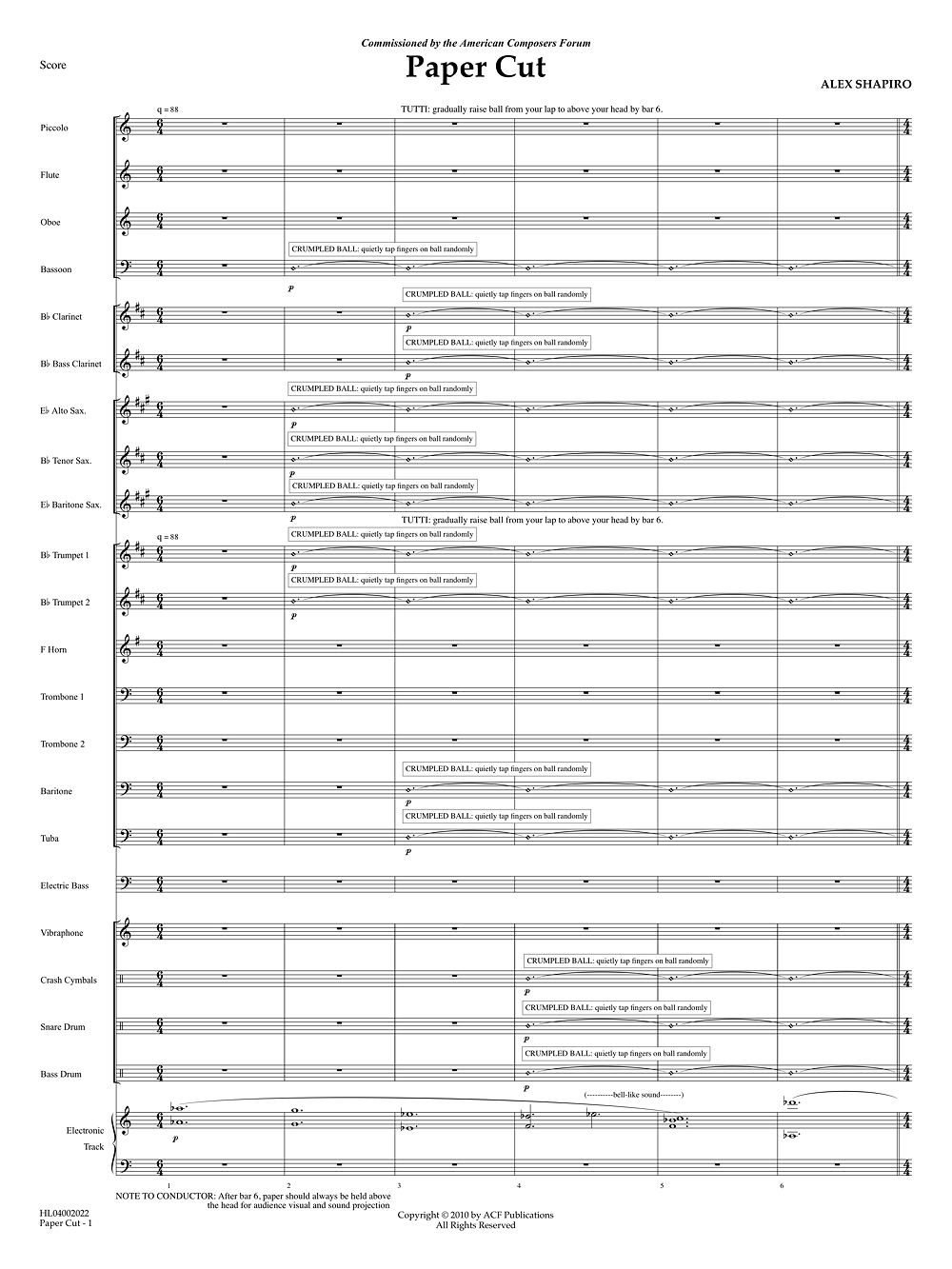 Alex Shapiro PAPER CUT MATERIALS